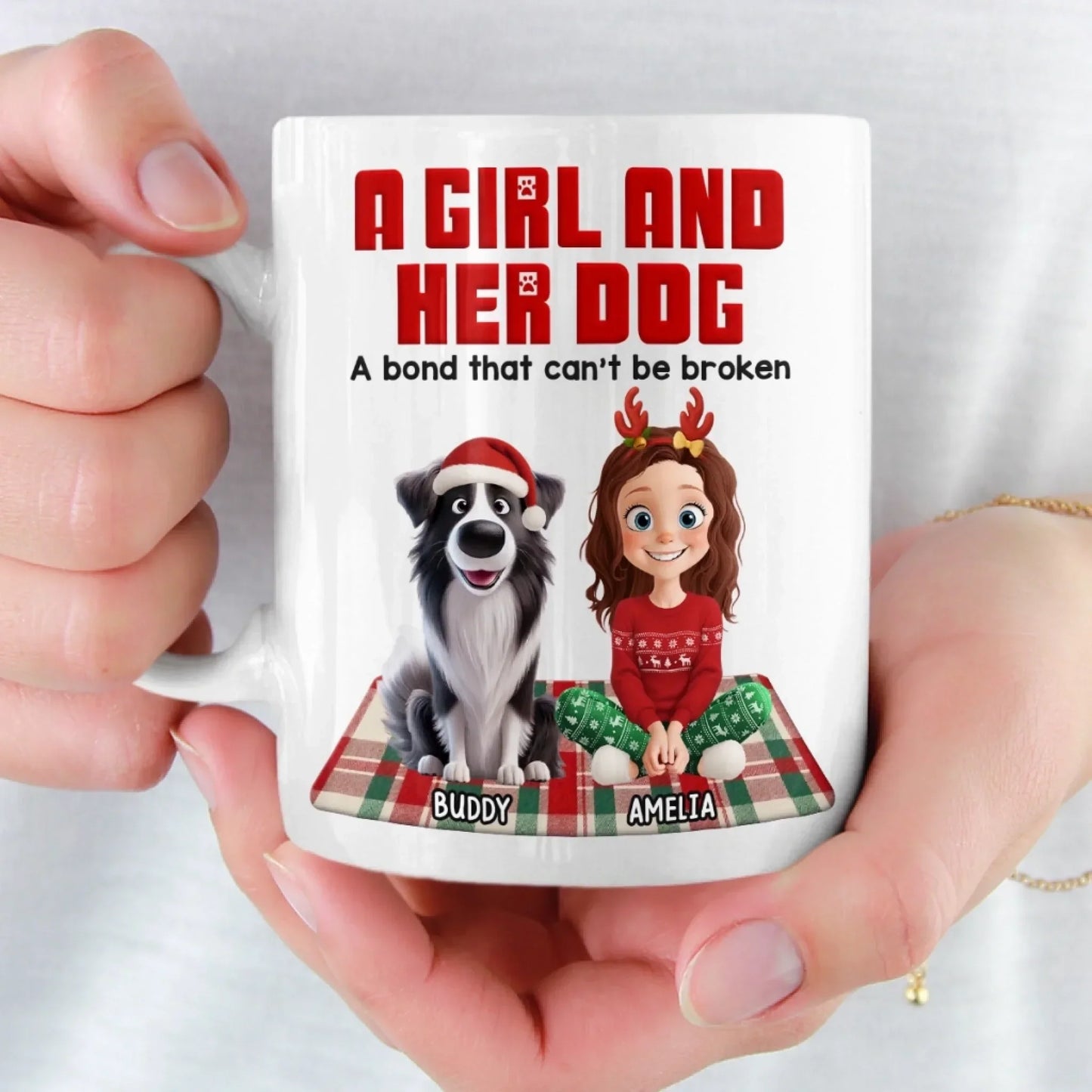 Custom Mug - Personalized Christmas Birthday Gifts For Dog Lovers, Dog Dad And Mom - Every Walk, Every Wag, Pure Love