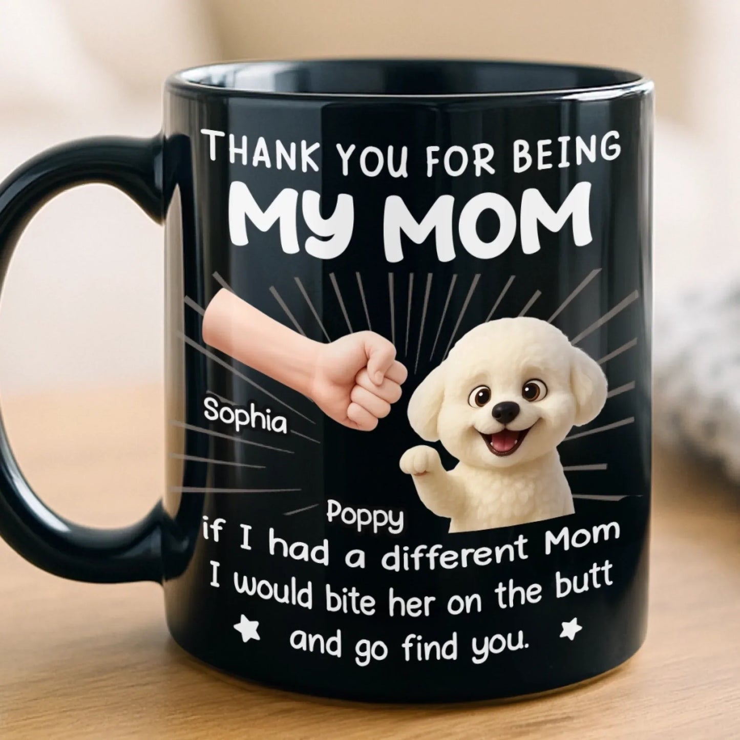 Custom Black Mug - Personalized Christmas Birthday Gifts For Dog Lovers, Dog Dad And Mom - World's Best Treat Dispenser