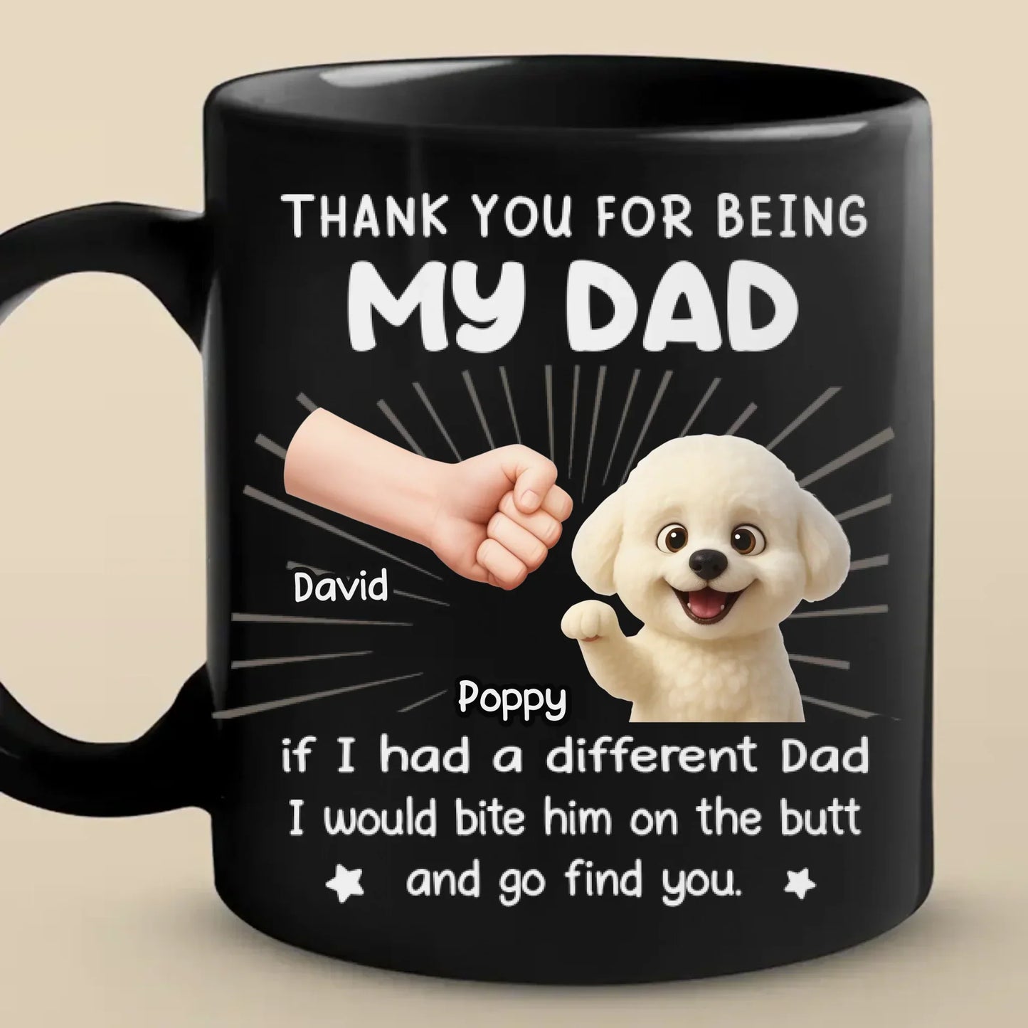 Custom Black Mug - Personalized Christmas Birthday Gifts For Dog Lovers, Dog Dad And Mom - World's Best Treat Dispenser