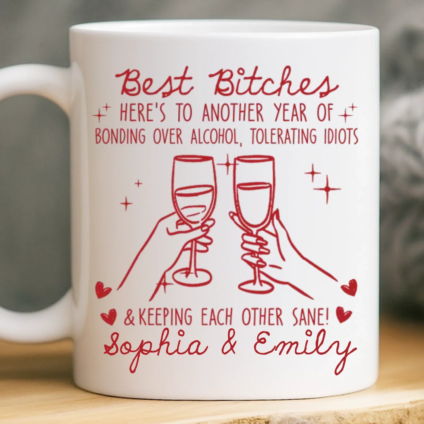 Custom Mug - Personalized Best Friend Birthday Gifts For Women, Besties, Sisters, BFF - Soul Talks Daily