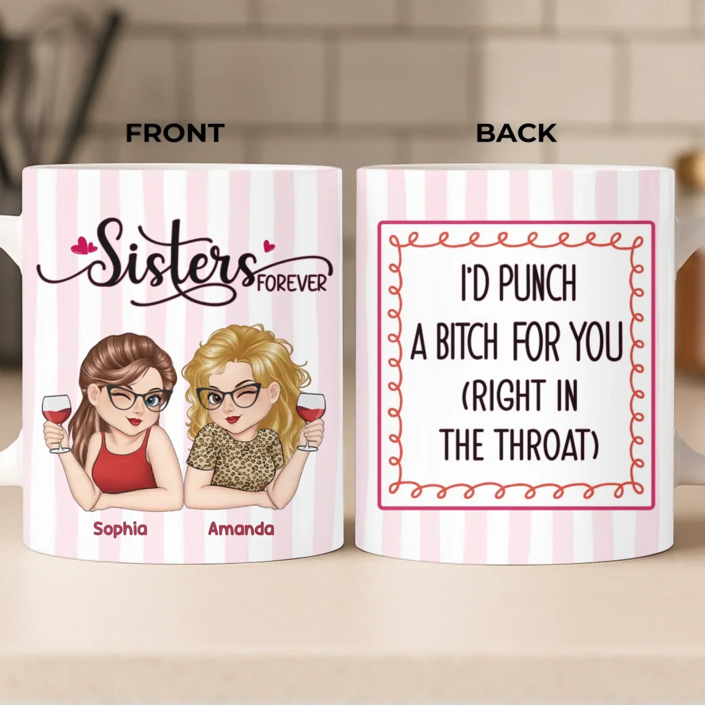 Custom Mug - Personalized Best Friend Birthday Gifts For Women, Besties, Sisters, BFF - Some Souls Just Match