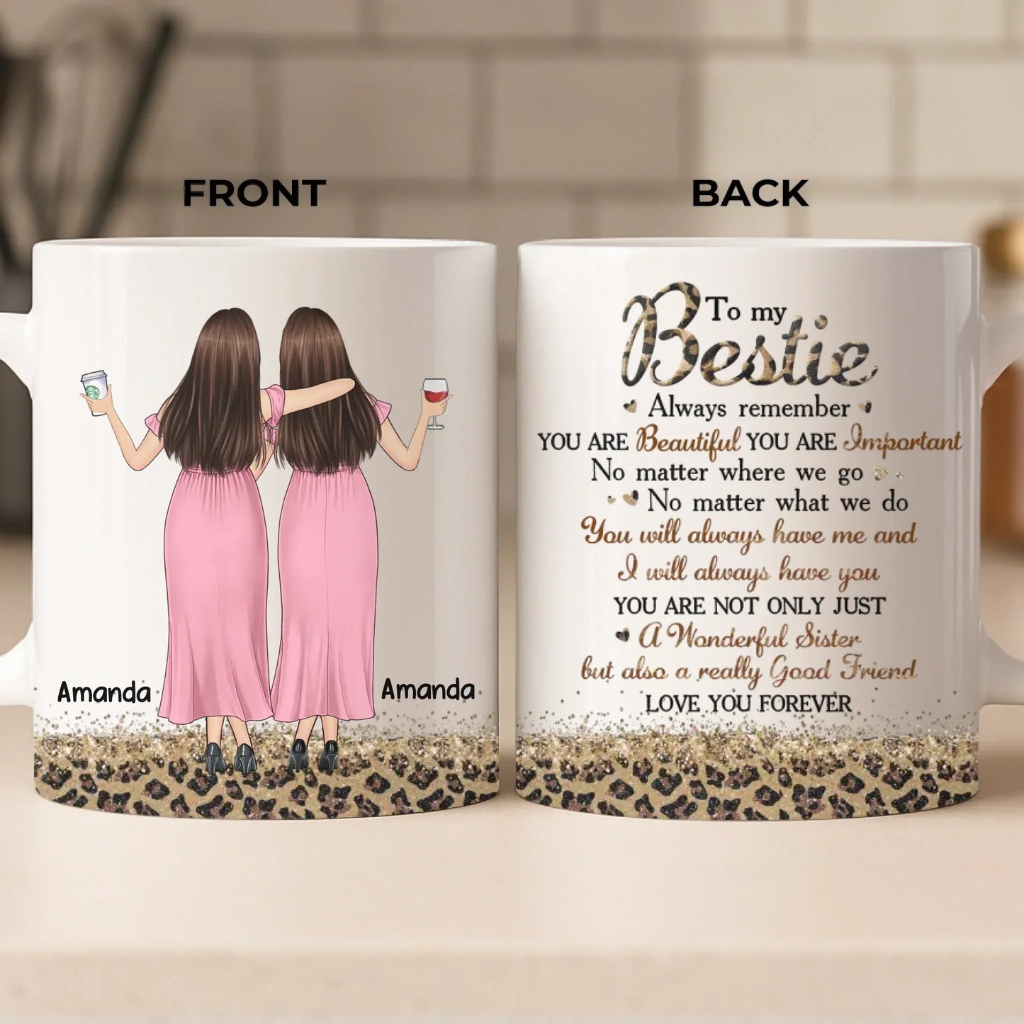 Custom Mug - Personalized Best Friend Birthday Gifts For Women, Besties, Sisters, BFF - Trust Never Failed