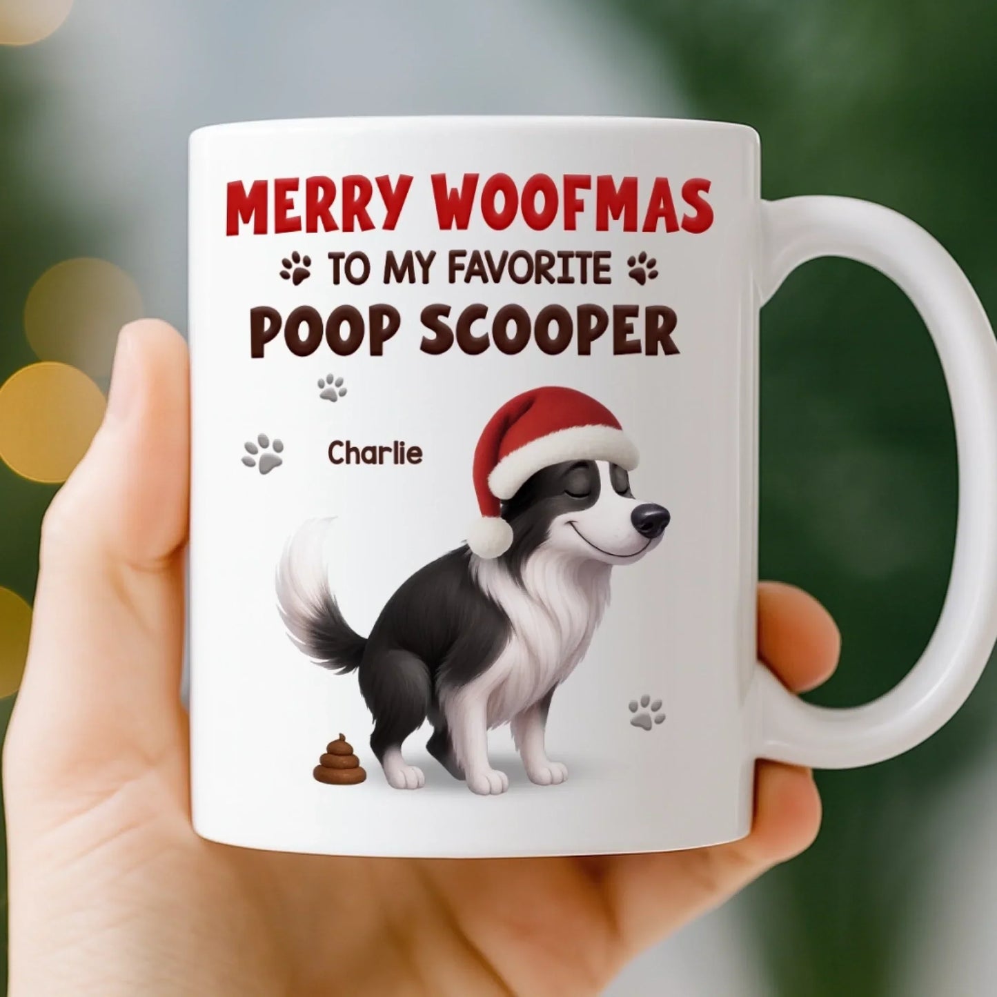 Custom Mug - Personalized Christmas Birthday Gifts For Dog Lovers, Dog Dad And Mom - Merry Woofmas, Hooman