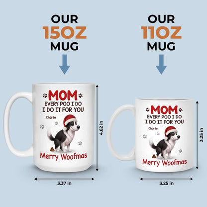 Custom Mug - Personalized Christmas Birthday Gifts For Dog Lovers, Dog Dad And Mom - Official Poop Manager Of The Year