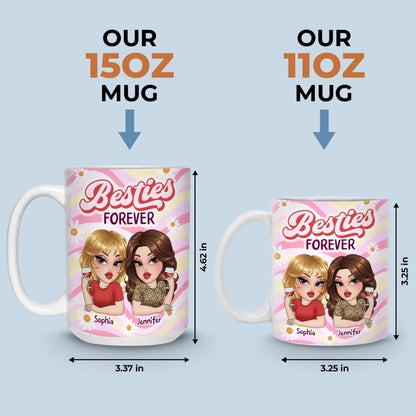Custom Mug - Personalized Best Friend Birthday Gifts For Women, Besties, Sisters, BFF - Trust In Every Laugh