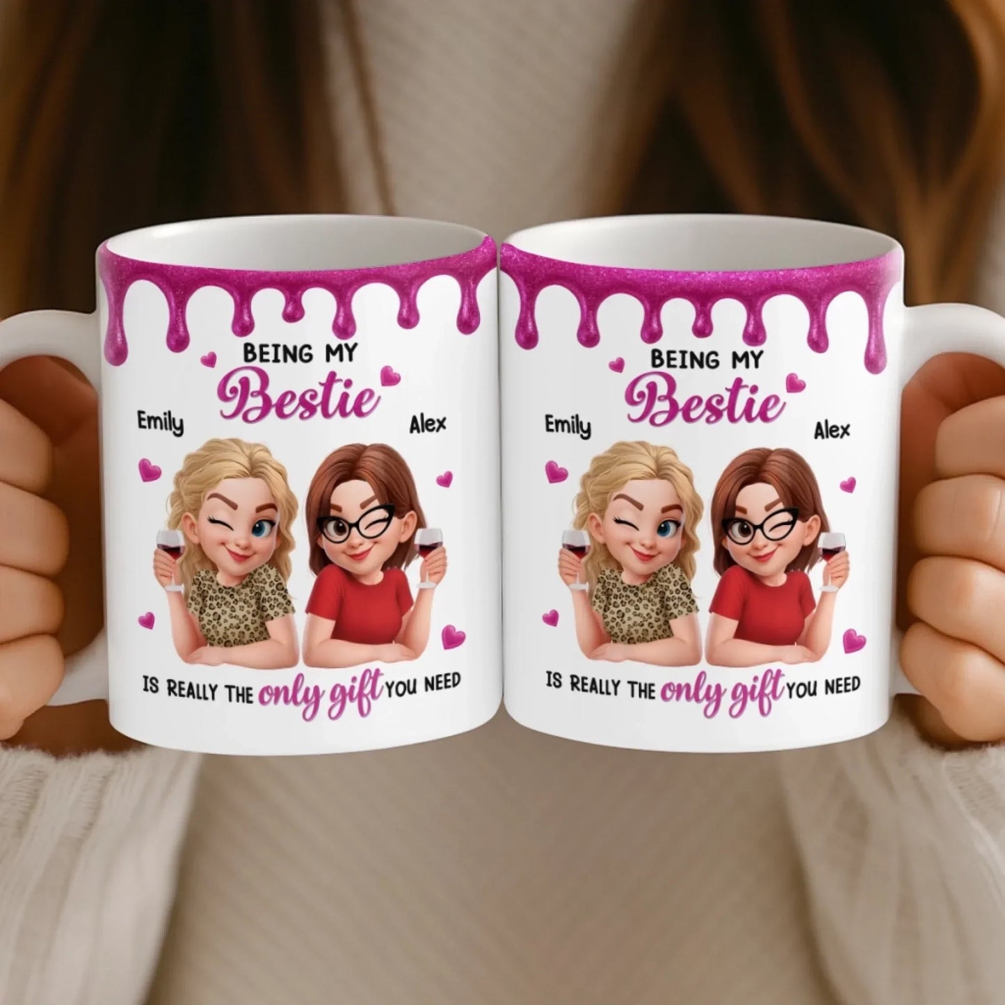 Custom Mug - Personalized Best Friend Birthday Gifts For Women, Besties, Sisters, BFF - My Peaceful Madness