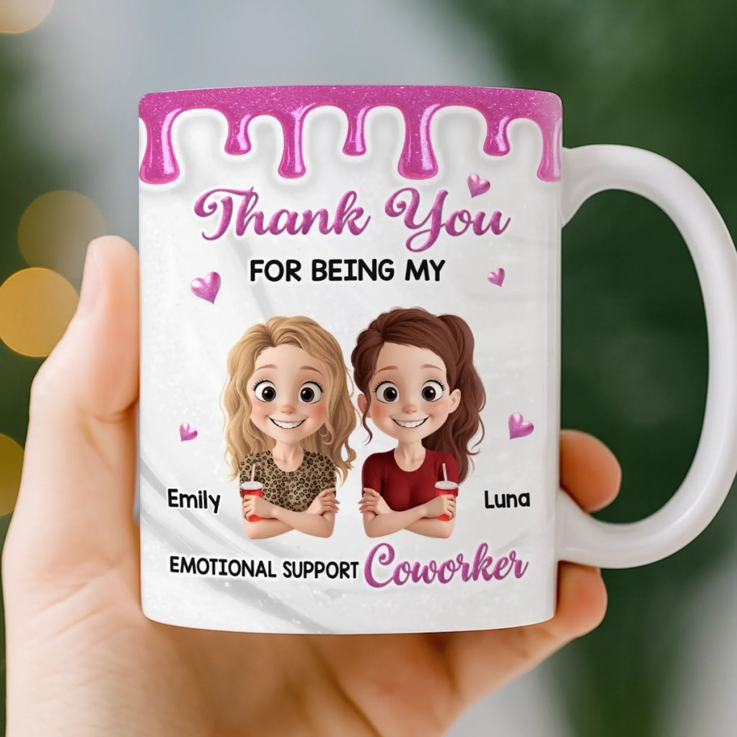 Custom Mug - Personalized Funny Gifts For Coworker, Work Bestie - Fueled By Meetings
