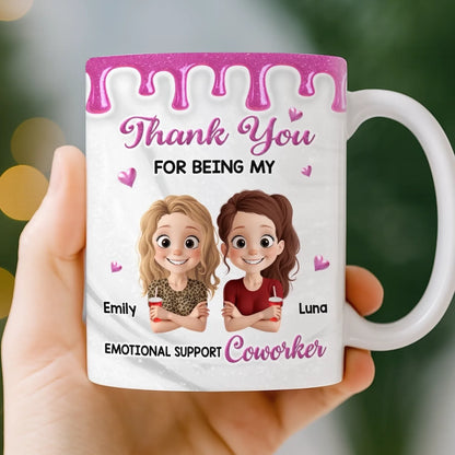Custom Mug - Personalized Funny Gifts For Coworker, Work Bestie - Fueled By Meetings