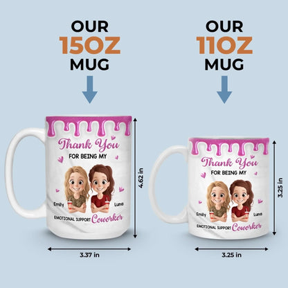 Custom Mug - Personalized Funny Gifts For Coworker, Work Bestie - Fueled By Meetings