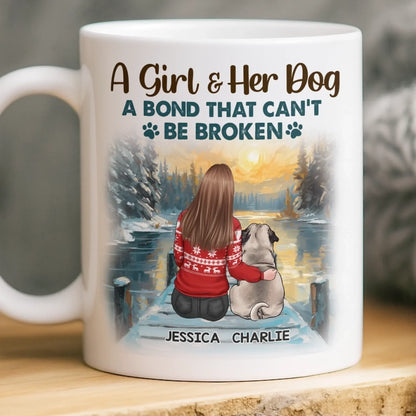 Custom Mug - Personalized Christmas Birthday Gifts For Dog Lovers, Dog Dad And Mom - The Best Therapist Has Fur