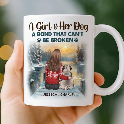 Custom Mug - Personalized Christmas Birthday Gifts For Dog Lovers, Dog Dad And Mom - The Best Therapist Has Fur