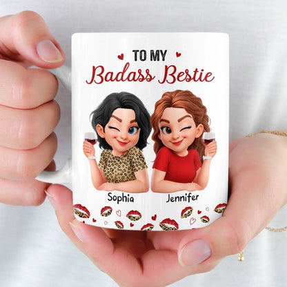 Custom Mug - Personalized Best Friend Birthday Gifts For Women, Besties, Sisters, BFF - Hearts That Just Get It