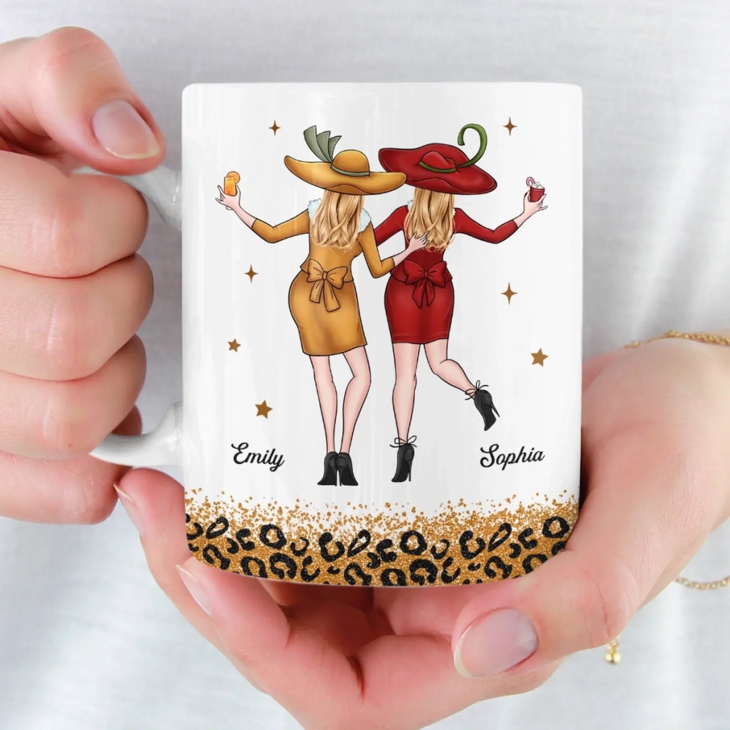 Custom Mug - Personalized Best Friend Birthday Gifts For Women, Besties, Sisters, BFF - You Make My World Loud