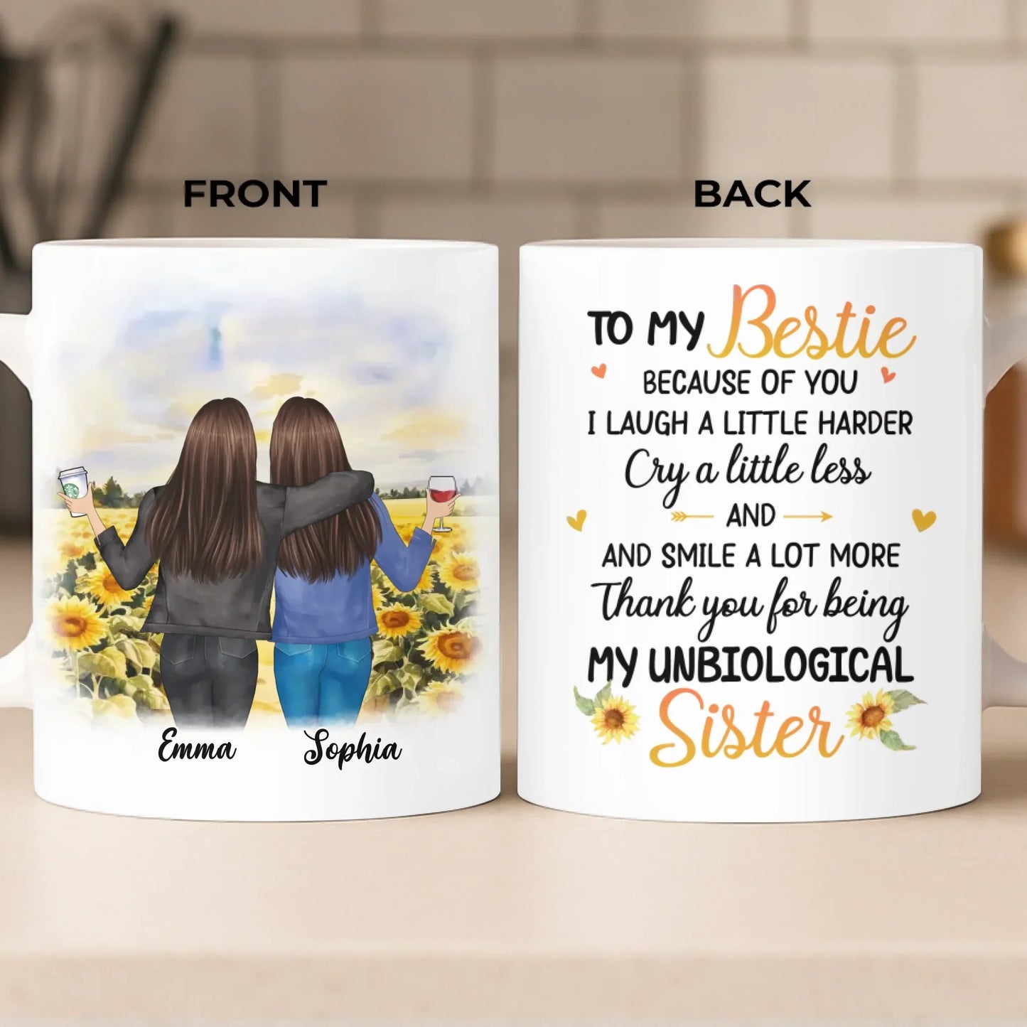 Custom Mug - Personalized Best Friend Birthday Gifts For Women, Besties, Sisters, BFF - We Get It All