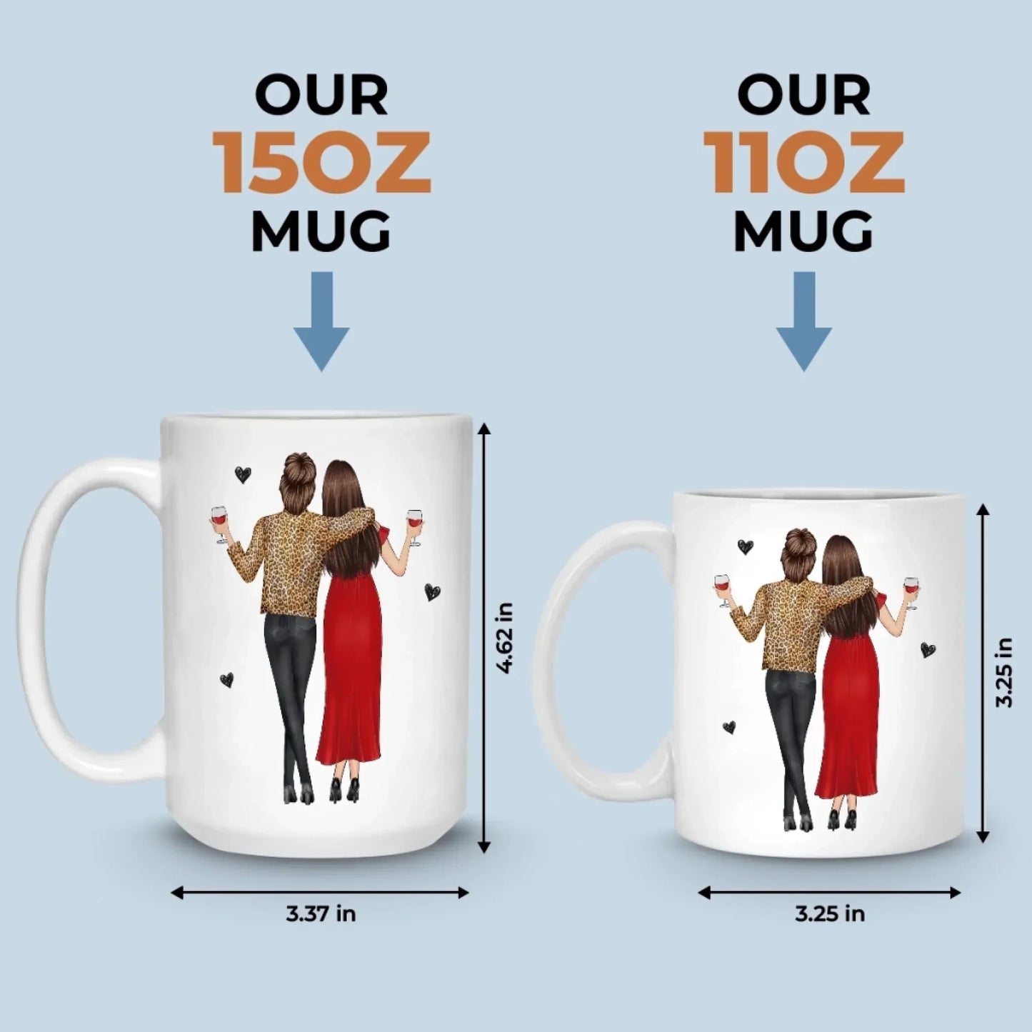 Custom Mug - Personalized Best Friend Birthday Gifts For Women, Besties, Sisters, BFF - Thank You For Being My Unpaid Therapist