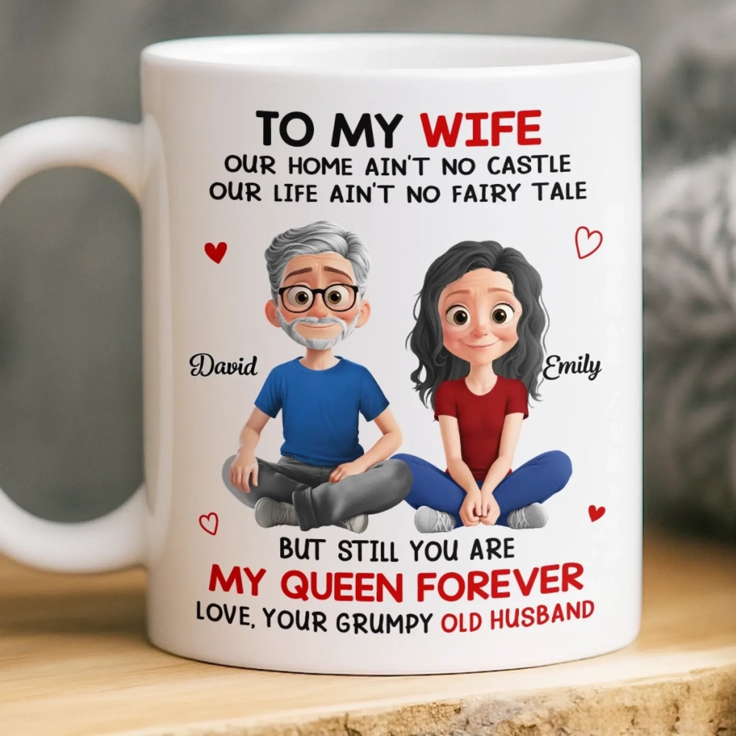 Custom Mug - Personalized Anniversary Christmas Wedding Gifts For Husband And Wife, Him And Her - My Forever Starts And Ends With You