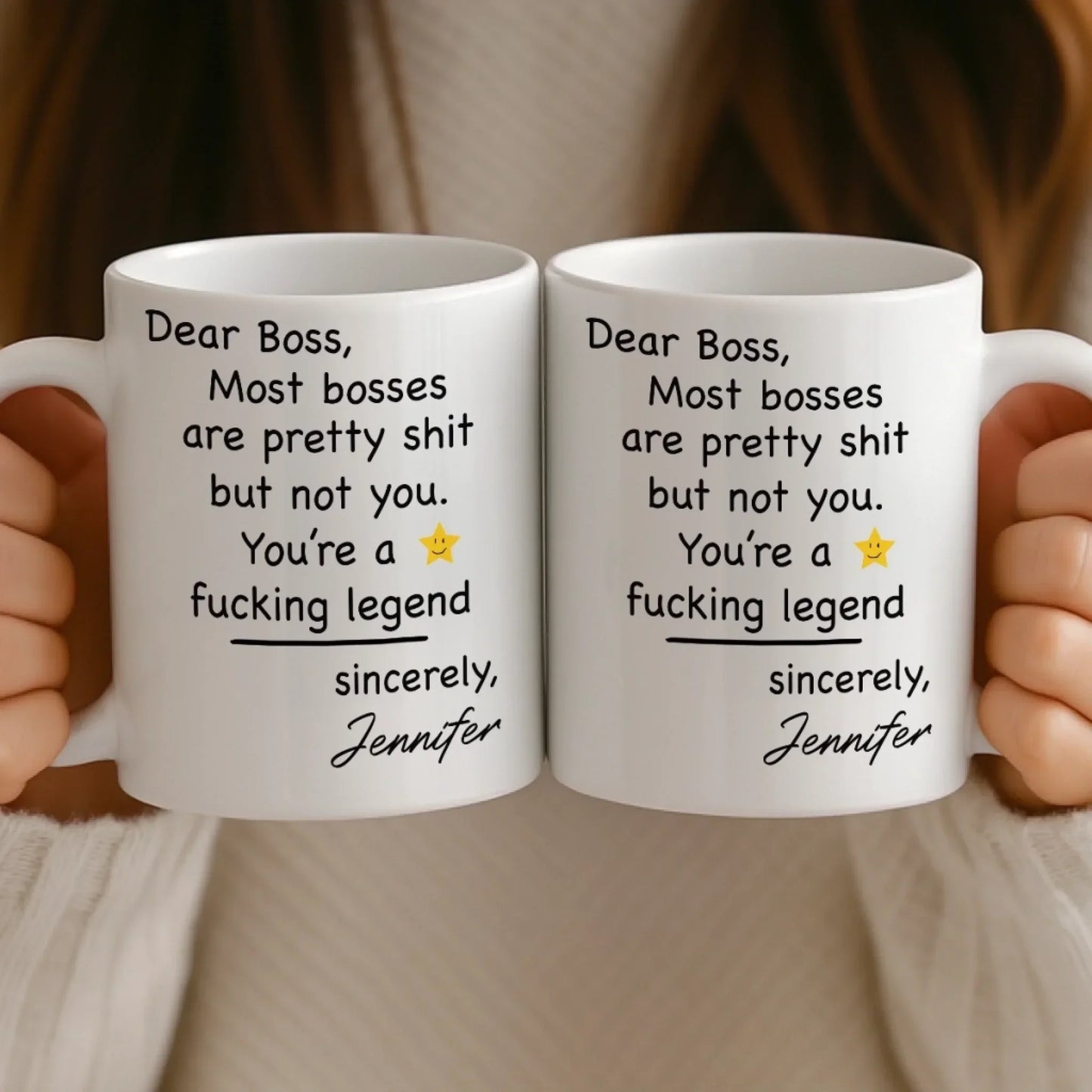 Custom Boss Lady Mug - Personalized Funny Gifts For Coworker, Work Bestie, Boss - Slaying Goals And Taking Names
