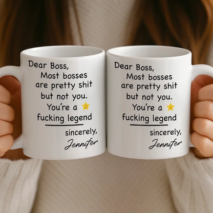 Custom Boss Lady Mug - Personalized Funny Gifts For Coworker, Work Bestie, Boss - Slaying Goals And Taking Names