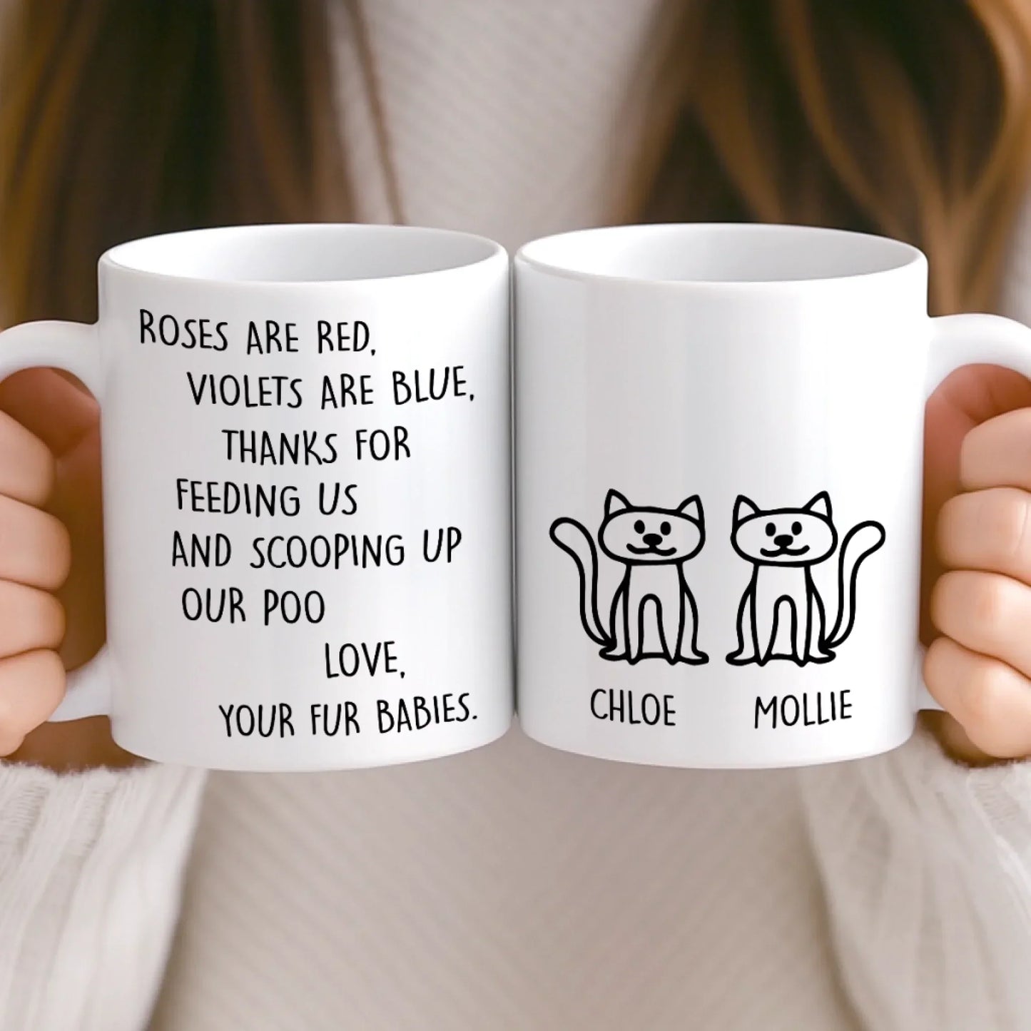 Custom Mug - Personalized Christmas Birthday Gifts For Cat Lovers, Cat Mom And Dad - Daily Dose Of Purr Therapy