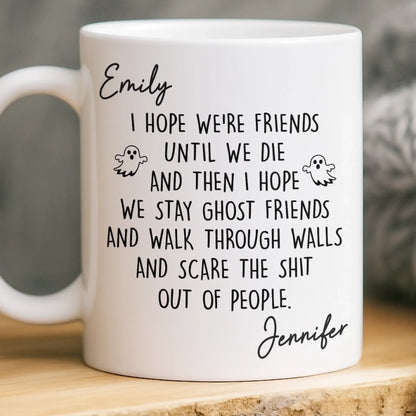 Custom Mug - Personalized Best Friend Birthday Gifts For Women, Besties, Sisters, BFF - Laughing Through Life Together
