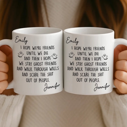 Custom Mug - Personalized Best Friend Birthday Gifts For Women, Besties, Sisters, BFF - Laughing Through Life Together