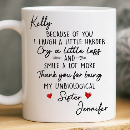 Custom Mug - Personalized Best Friend Birthday Gifts For Women, Besties, Sisters, BFF - You Make Days Brighter