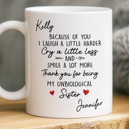 Custom Mug - Personalized Best Friend Birthday Gifts For Women, Besties, Sisters, BFF - You Make Days Brighter
