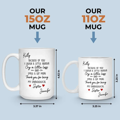 Custom Mug - Personalized Best Friend Birthday Gifts For Women, Besties, Sisters, BFF - You Make Days Brighter
