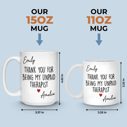 Custom Mug - Personalized Best Friend Birthday Gifts For Women, Besties, Sisters, BFF - Bonded By Pure Chaos