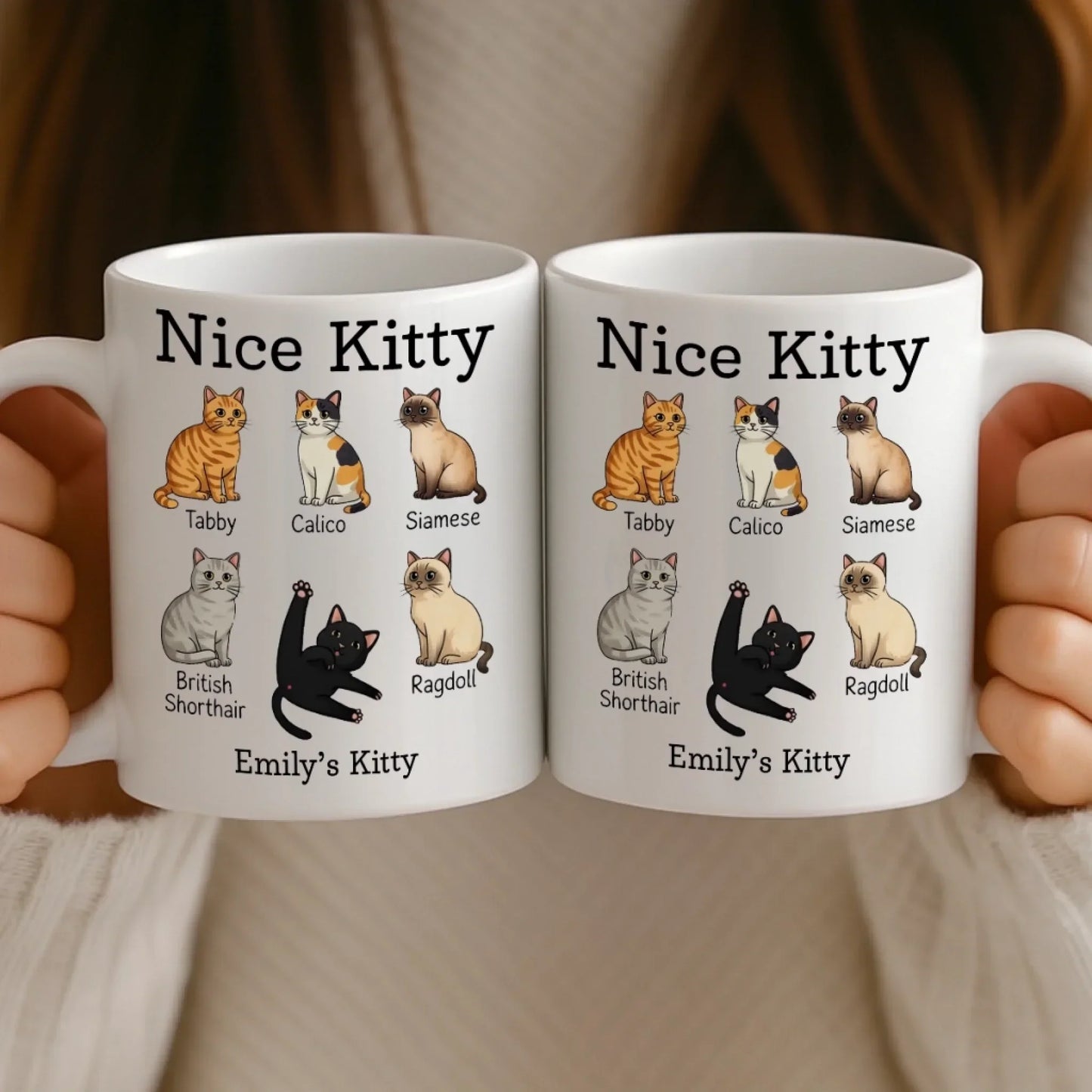 Custom Mug - Personalized Christmas Birthday Gifts For Wife, Coworkers, Friends - Purrfection Comes In Many Forms