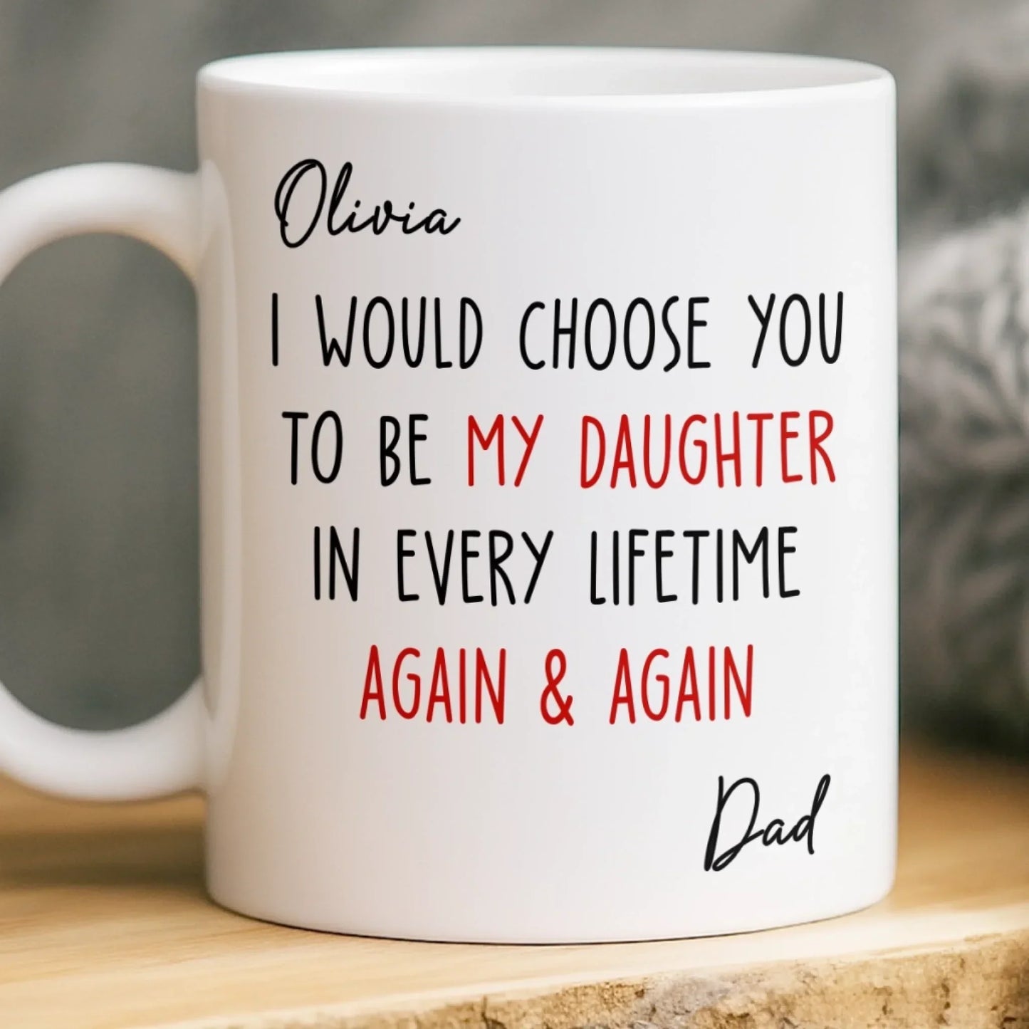 Custom Mug - Personalized Birthday Gifts For Mom, Dad, Son, Daughter - My Sunshine Every Day