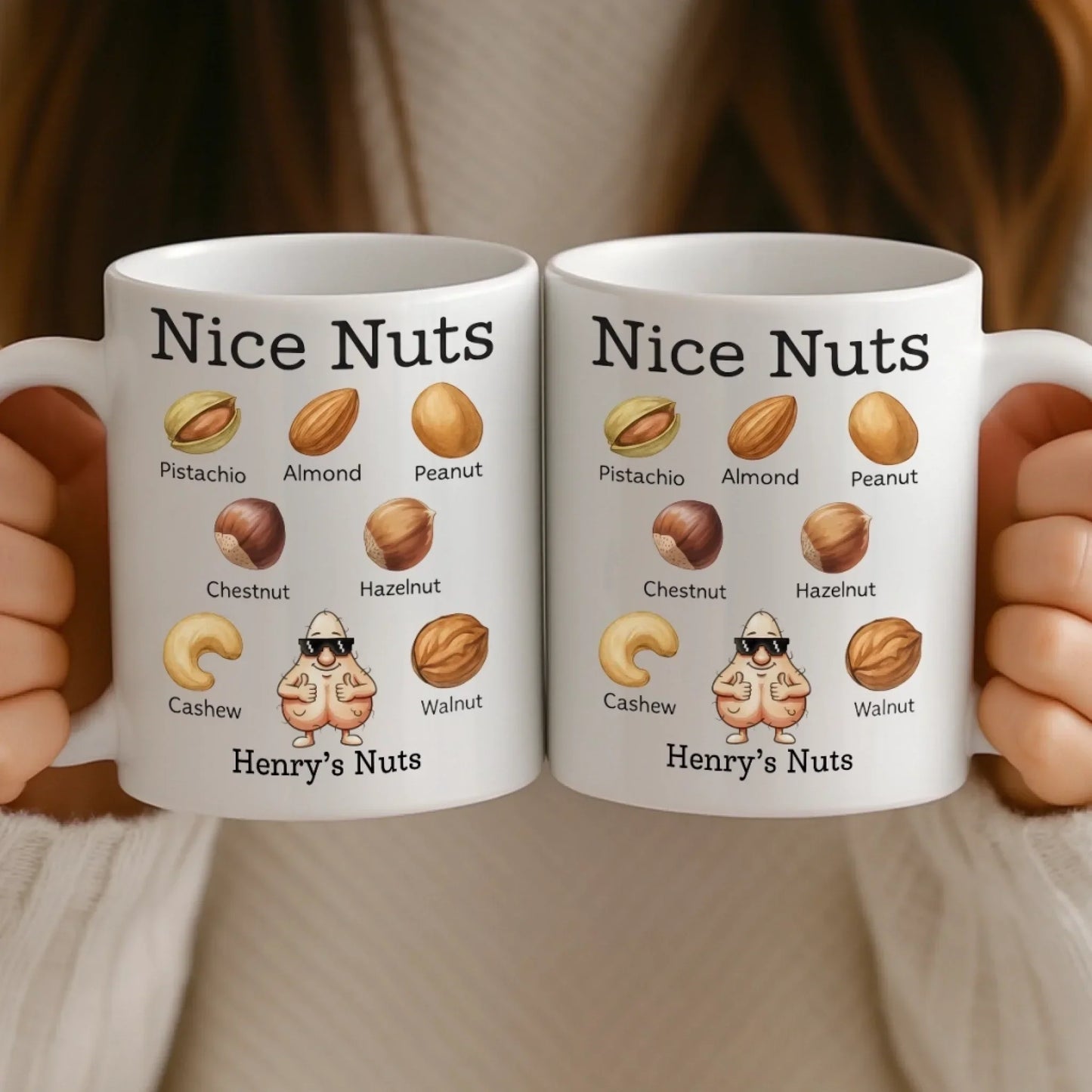 Custom Mug - Personalized Christmas Birthday Gifts For Husband, Coworkers, Friends - A Classy Nut Collection