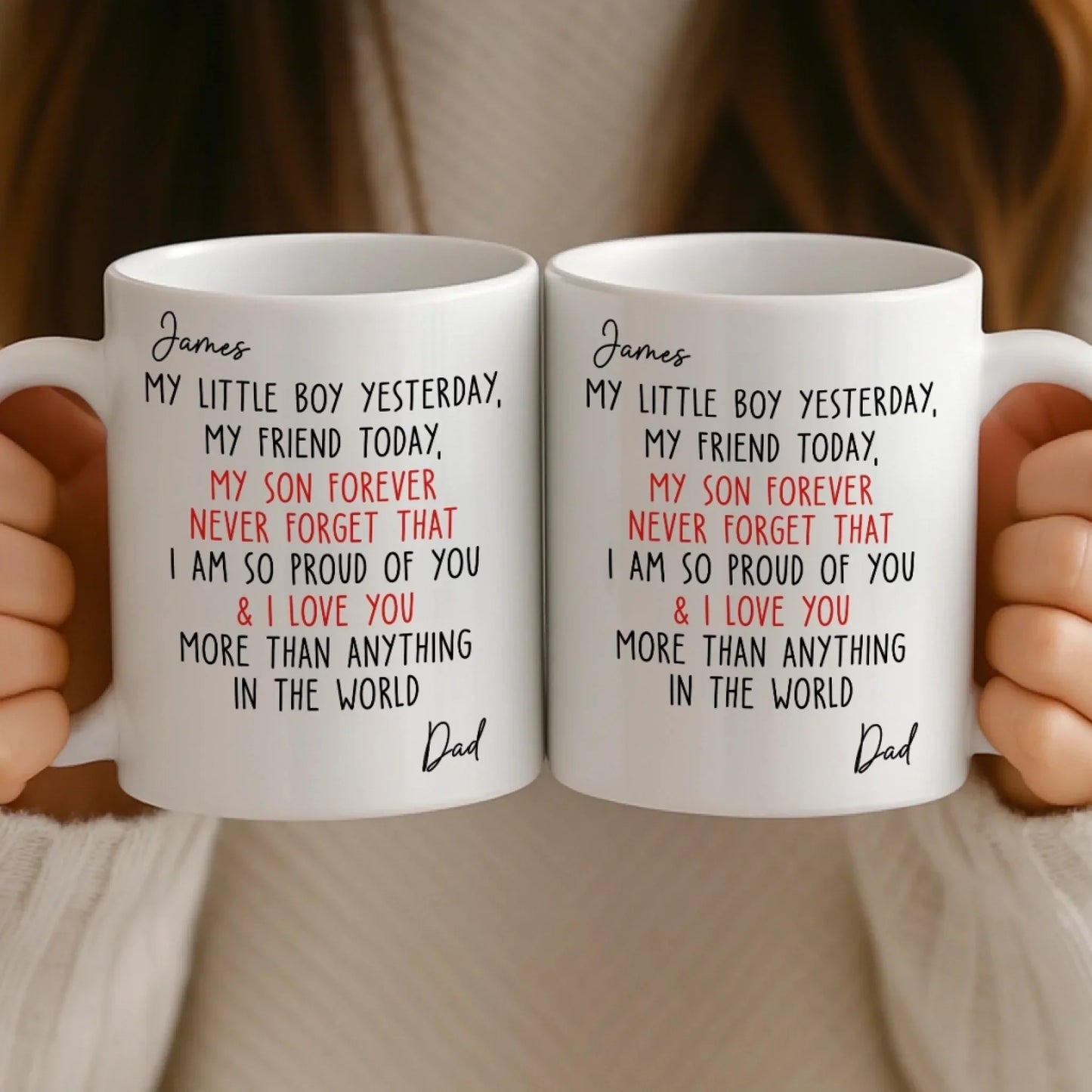 Custom Mug - Personalized Birthday Gifts For Mom, Dad, Son, Daughter - Where Love Begins Daily