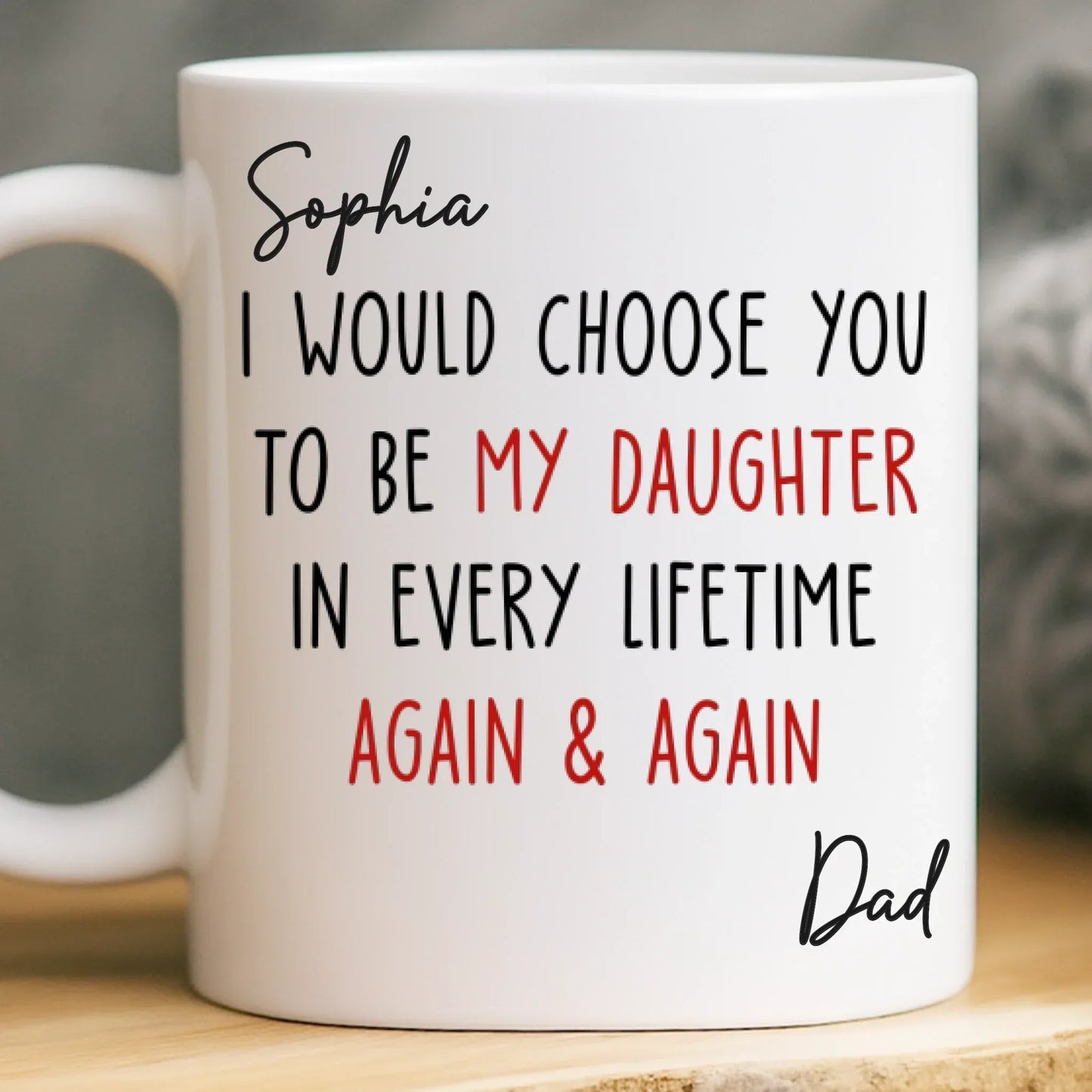 Custom Mug - Personalized Birthday Gifts For Mom, Dad, Son, Daughter - My Sunshine Every Day