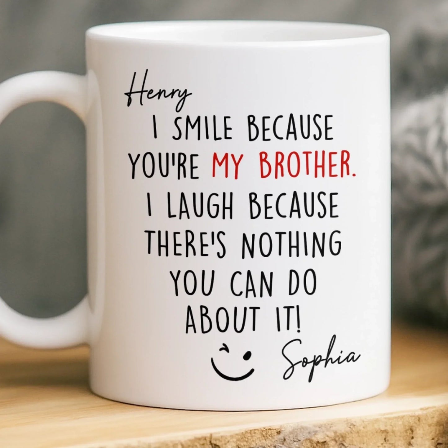 Custom Mug - Personalized Birthday Gifts For Brother, Sister - Together We Are Unstoppable