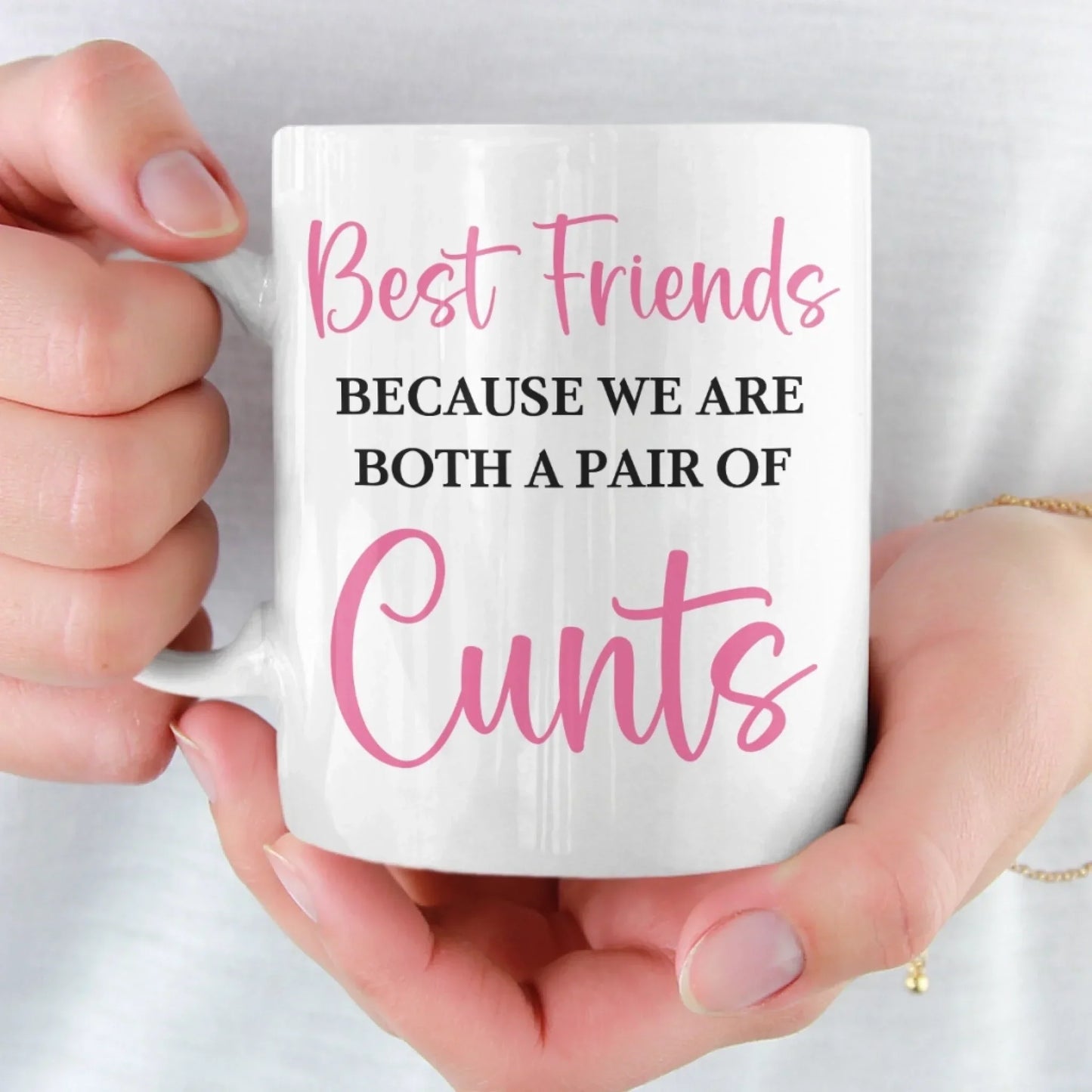 Custom Mug - Personalized Best Friend Birthday Gifts For Women, Besties, Sisters, BFF - Life Upgraded With My Besties