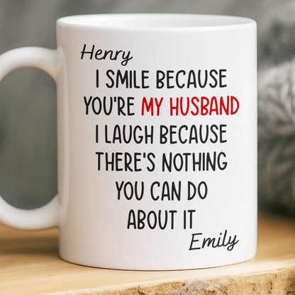 Custom Mug - Personalized Anniversary Christmas Wedding Gifts For Husband And Wife, Him And Her - Wife Life Chose Me