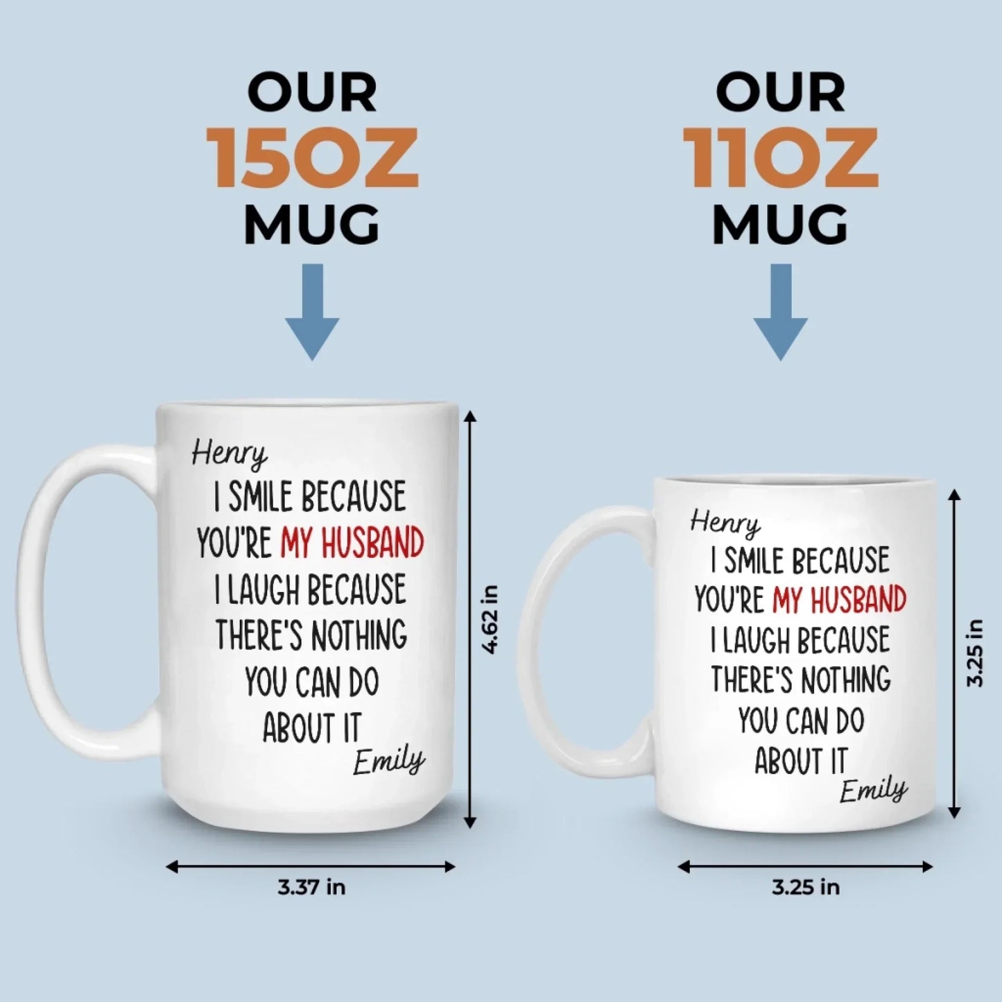 Custom Mug - Personalized Anniversary Christmas Wedding Gifts For Husband And Wife, Him And Her - Wife Life Chose Me