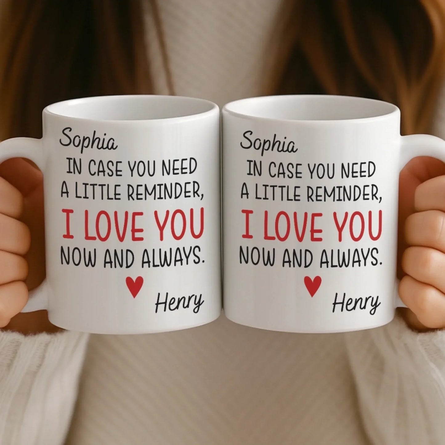 Custom Mug - Personalized Anniversary Christmas Wedding Gifts For Husband And Wife, Him And Her - You're My Everyday Forever
