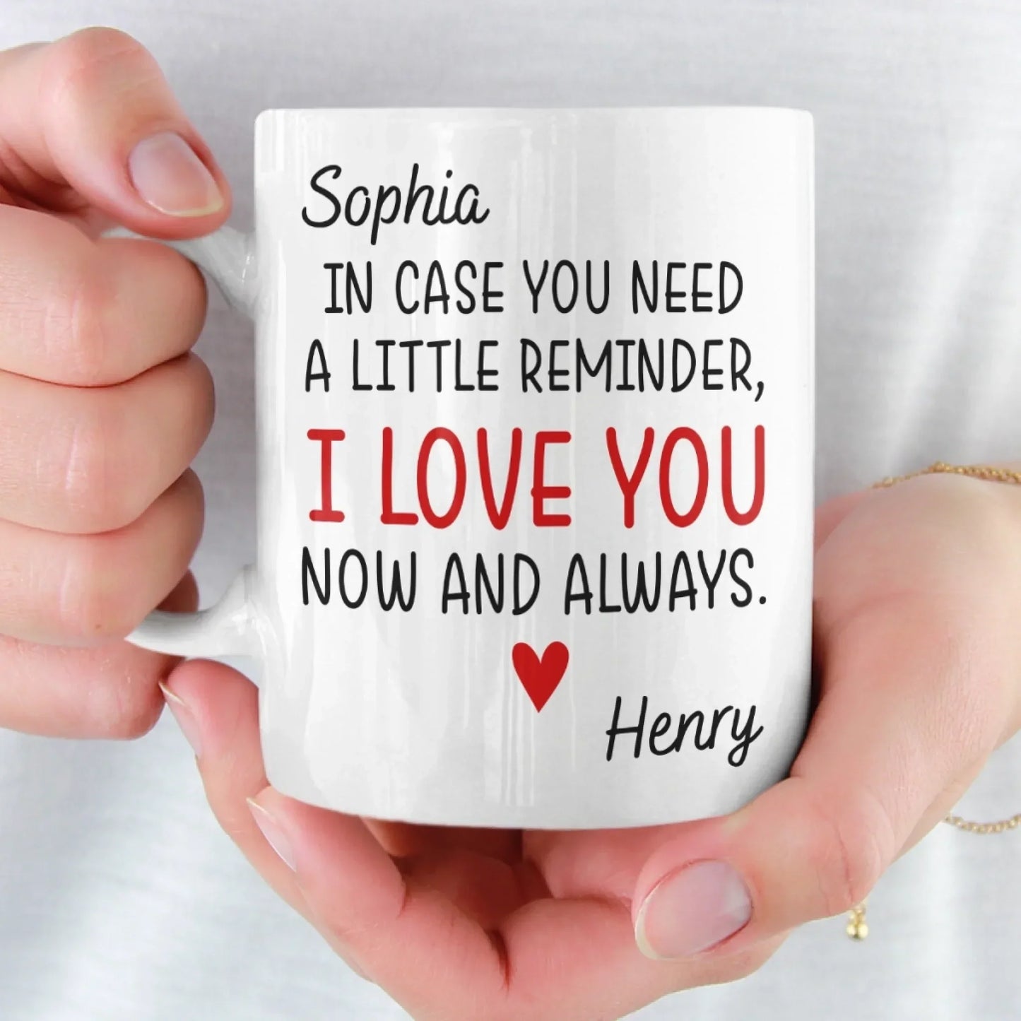 Custom Mug - Personalized Anniversary Christmas Wedding Gifts For Husband And Wife, Him And Her - You're My Everyday Forever