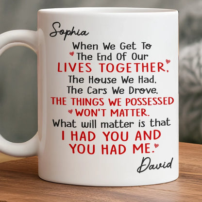 Custom Mug - Personalized Anniversary Christmas Wedding Gifts For Husband And Wife, Him And Her - My Forever Person