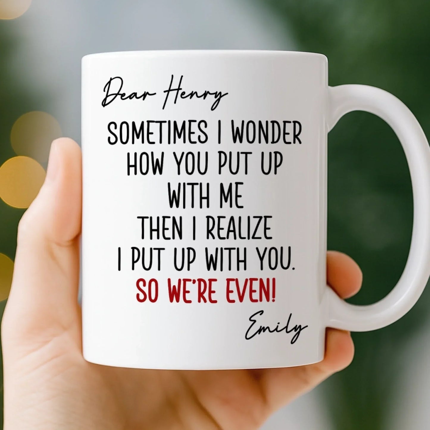 Custom Mug - Personalized Anniversary Christmas Wedding Gifts For Husband And Wife, Him And Her - Sorry Not Sorry, You're Mine