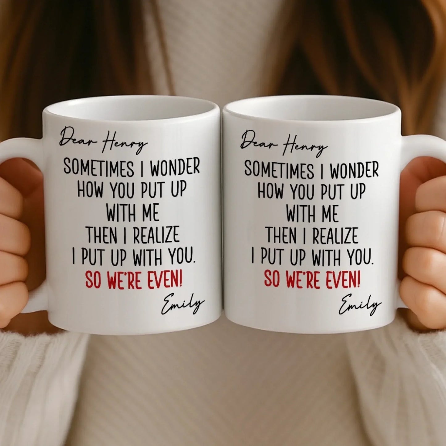 Custom Mug - Personalized Anniversary Christmas Wedding Gifts For Husband And Wife, Him And Her - Sorry Not Sorry, You're Mine