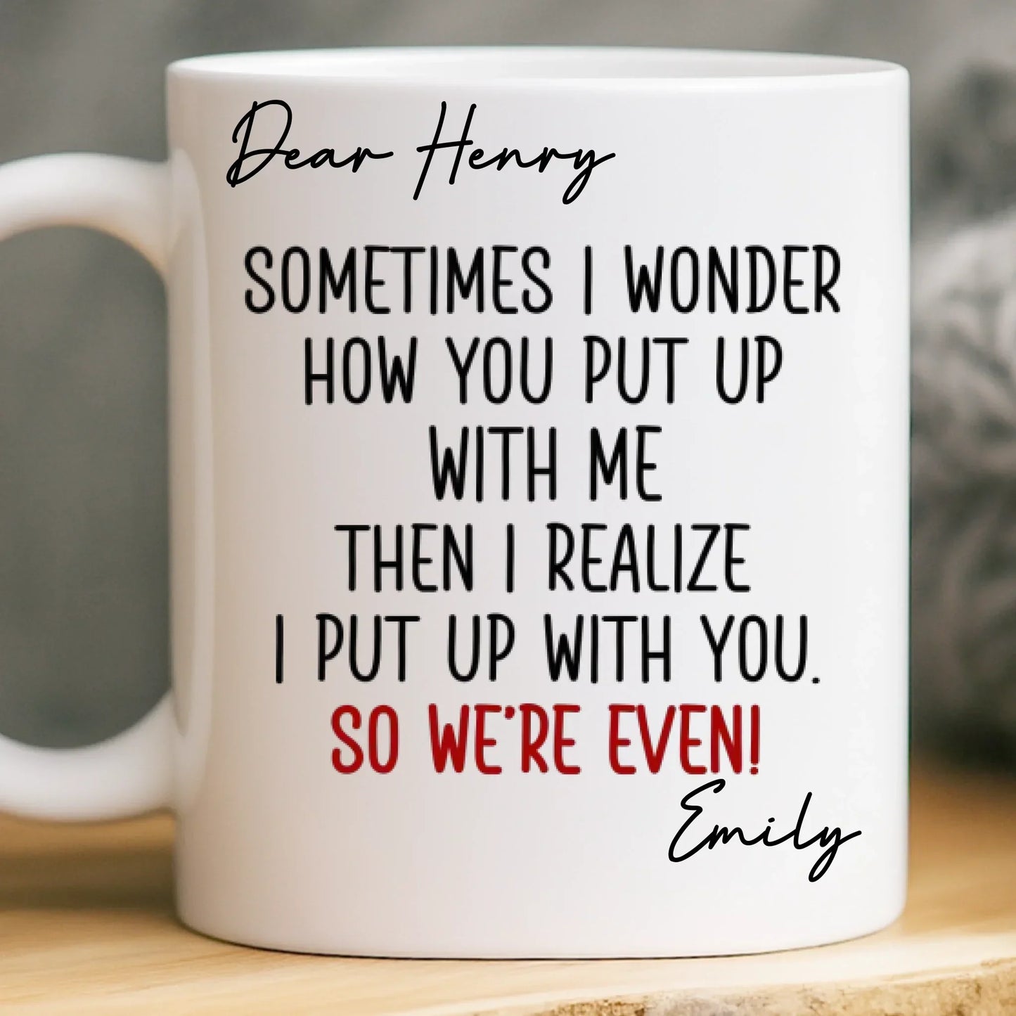 Custom Mug - Personalized Anniversary Christmas Wedding Gifts For Husband And Wife, Him And Her - Sorry Not Sorry, You're Mine