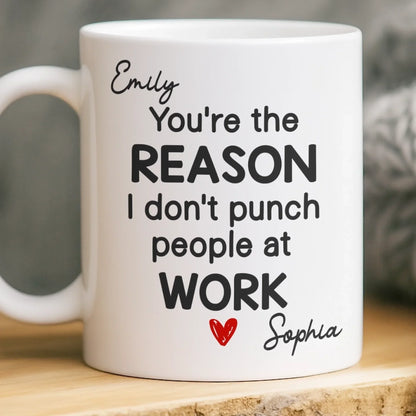 Custom Mug - Personalized Birthday Gifts For Coworker, Work Bestie - Working With You Is A Delight