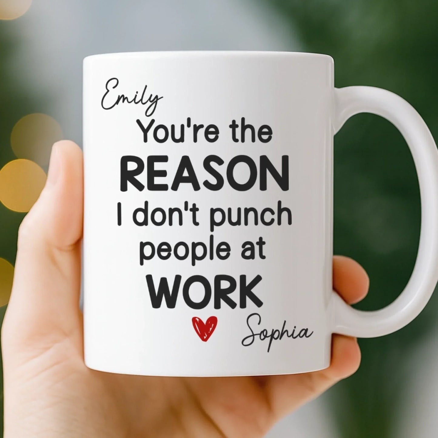 Custom Mug - Personalized Birthday Gifts For Coworker, Work Bestie - Working With You Is A Delight