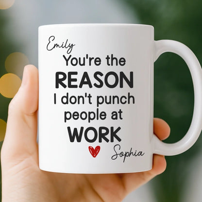 Custom Mug - Personalized Birthday Gifts For Coworker, Work Bestie - Working With You Is A Delight