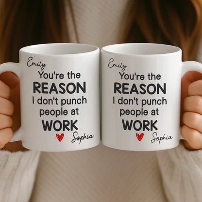 Custom Mug - Personalized Birthday Gifts For Coworker, Work Bestie - Working With You Is A Delight
