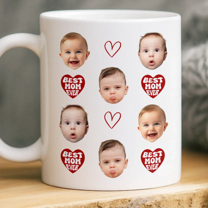 Custom Photo Mug - Personalized Birthday Gifts For Mom, Dad, Brother, Sister, Kids - My Heart Walks With You Always