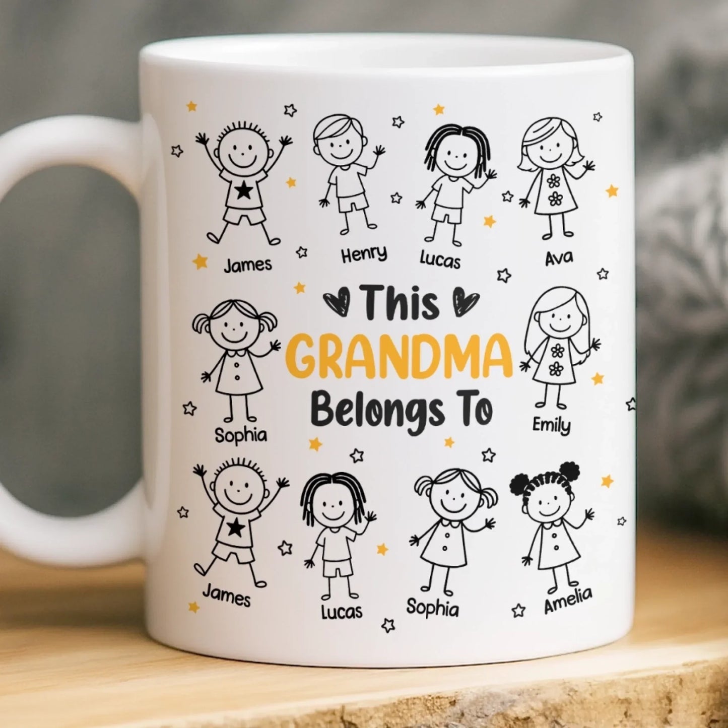 Custom Mug - Personalized Birthday Gifts For Mom, Grandma - Growing Love In Our Little World